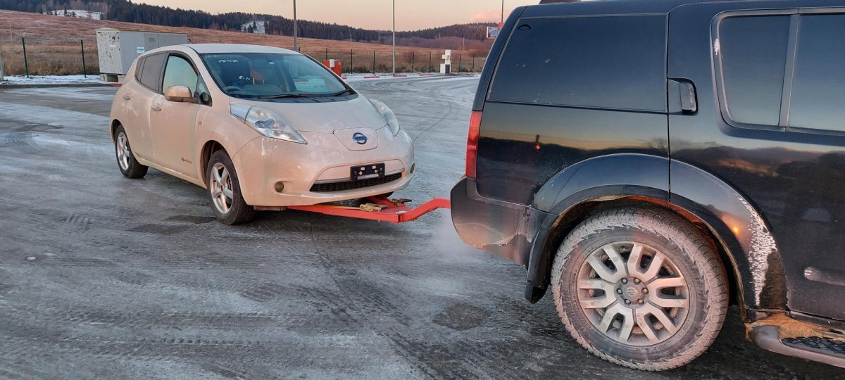 Перегон авто на жесткой сцепке