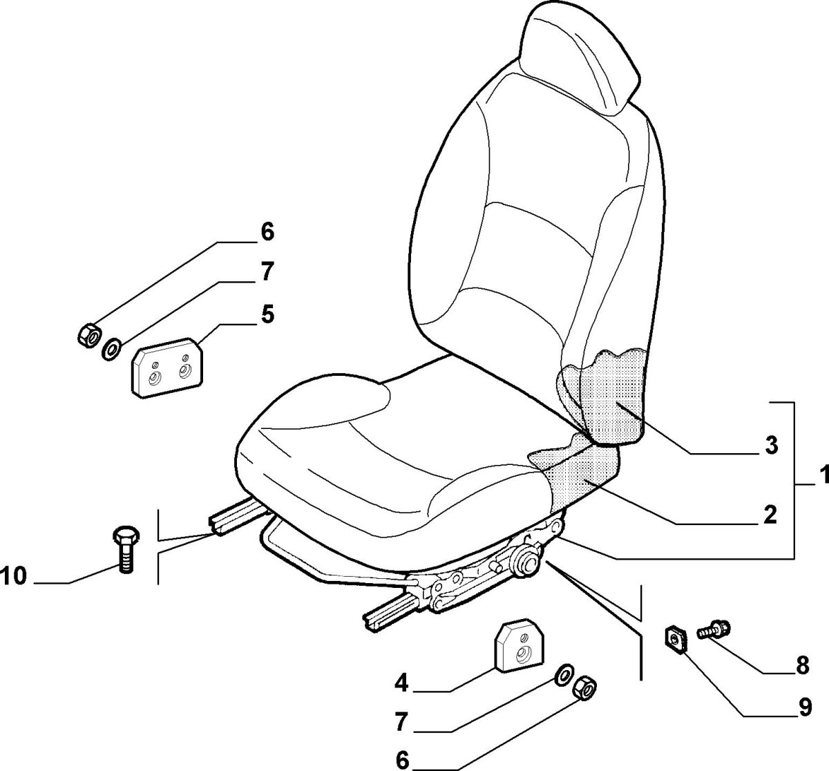 Размеры сидений Фиат Альбеа
