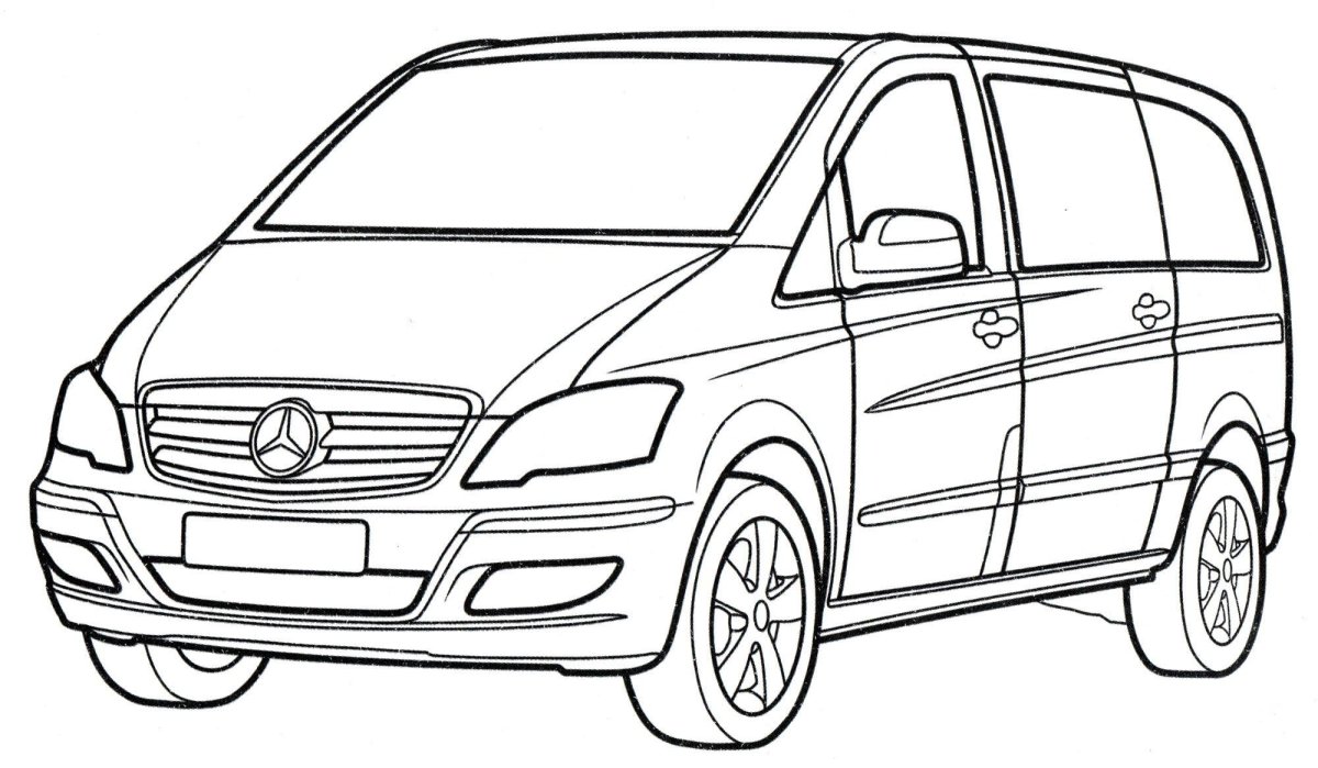 Раскраска Мерседес Виано