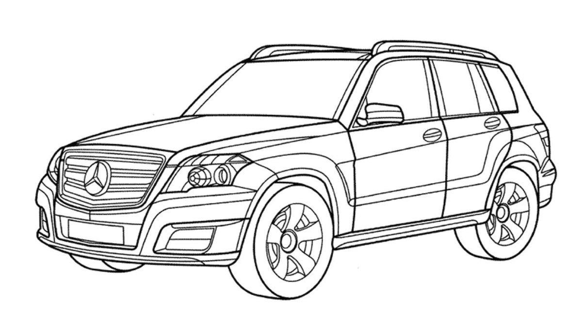 Мерседес GLK 350 раскраска