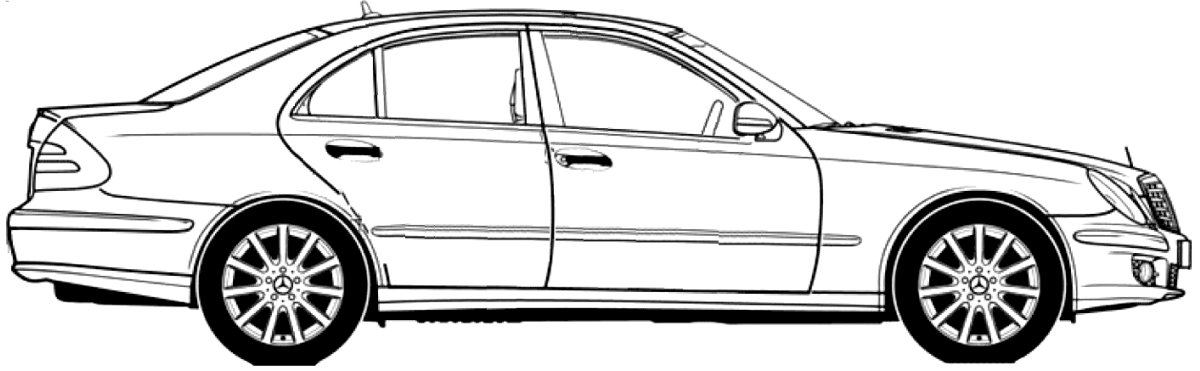 Машина раскраска Мерседес w124