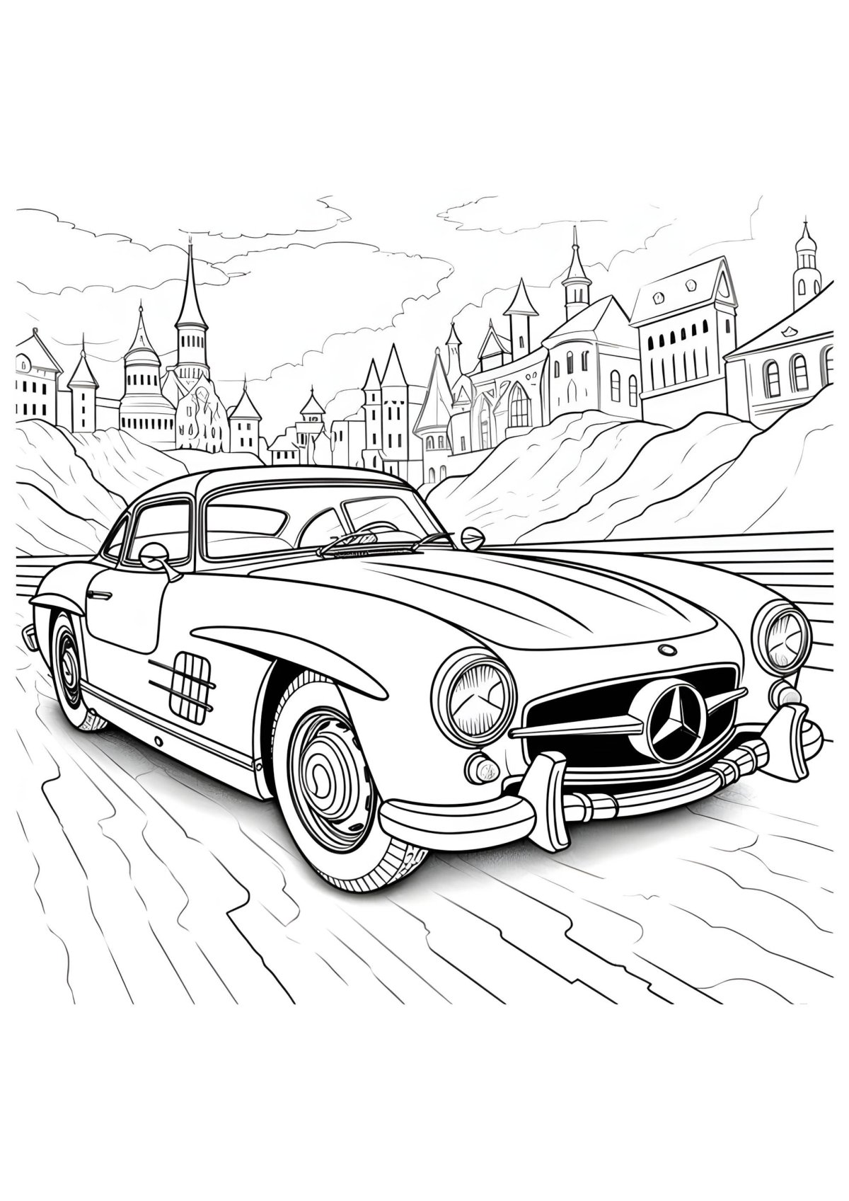 Раскраска. Мерседес