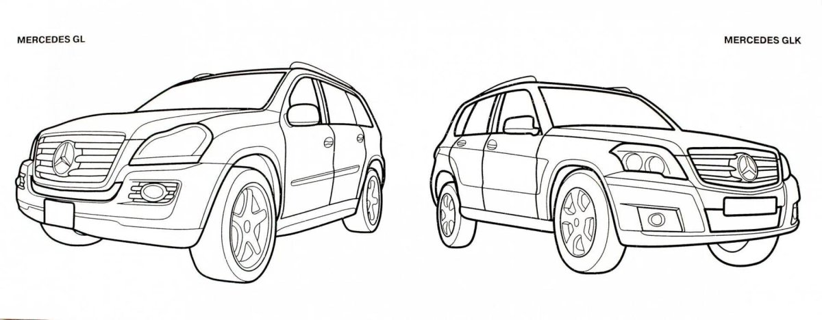Мерседес Бенц мл 350 раскраска