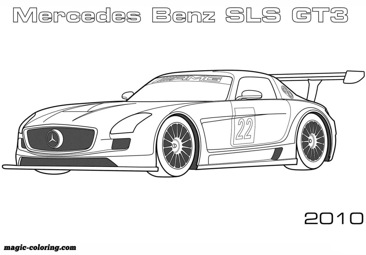 Mercedes-Benz SLS AMG gt раскраска