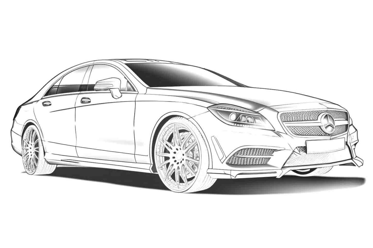 Раскраска Мерседес CLS 63