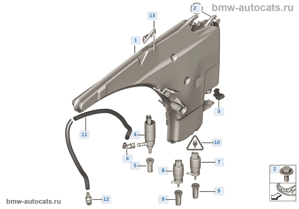БМВ х1 е84 бачок омывателя
