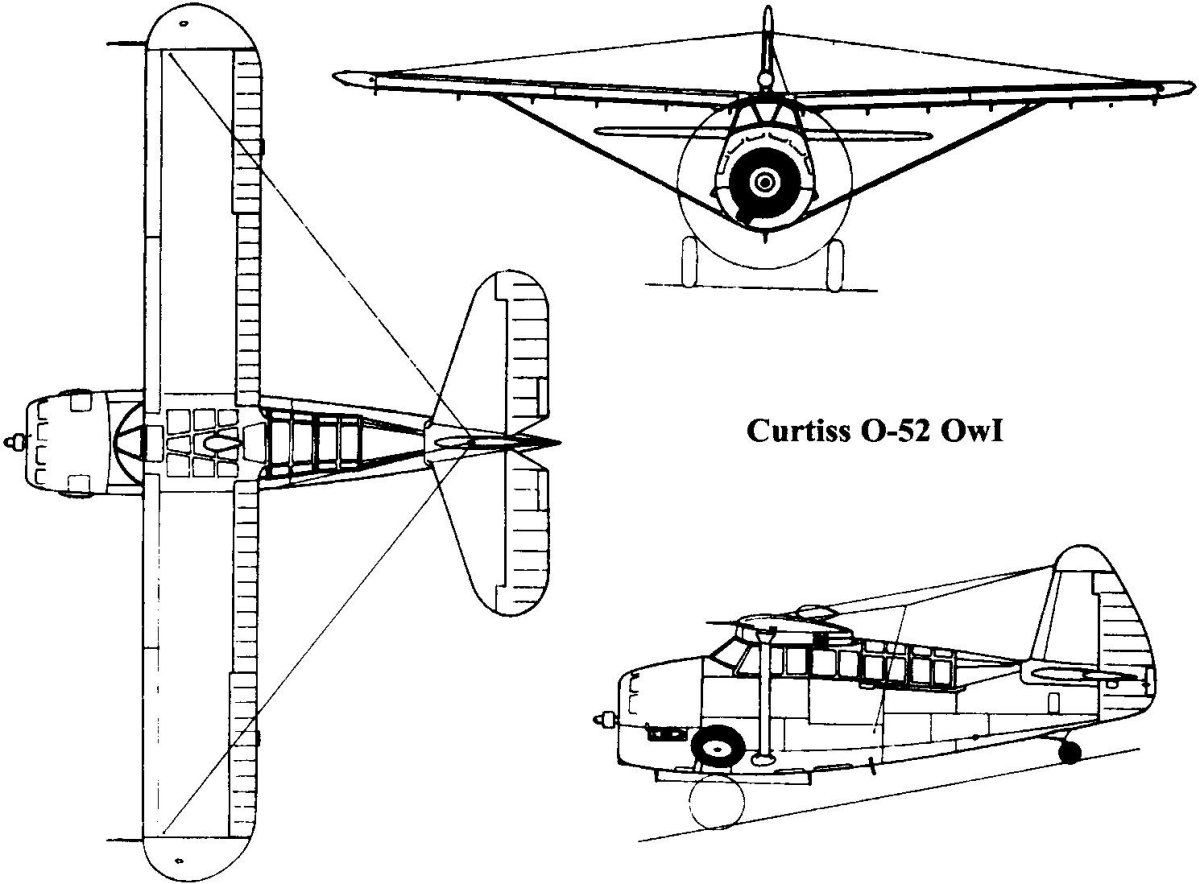 Curtiss о-52 чертеж
