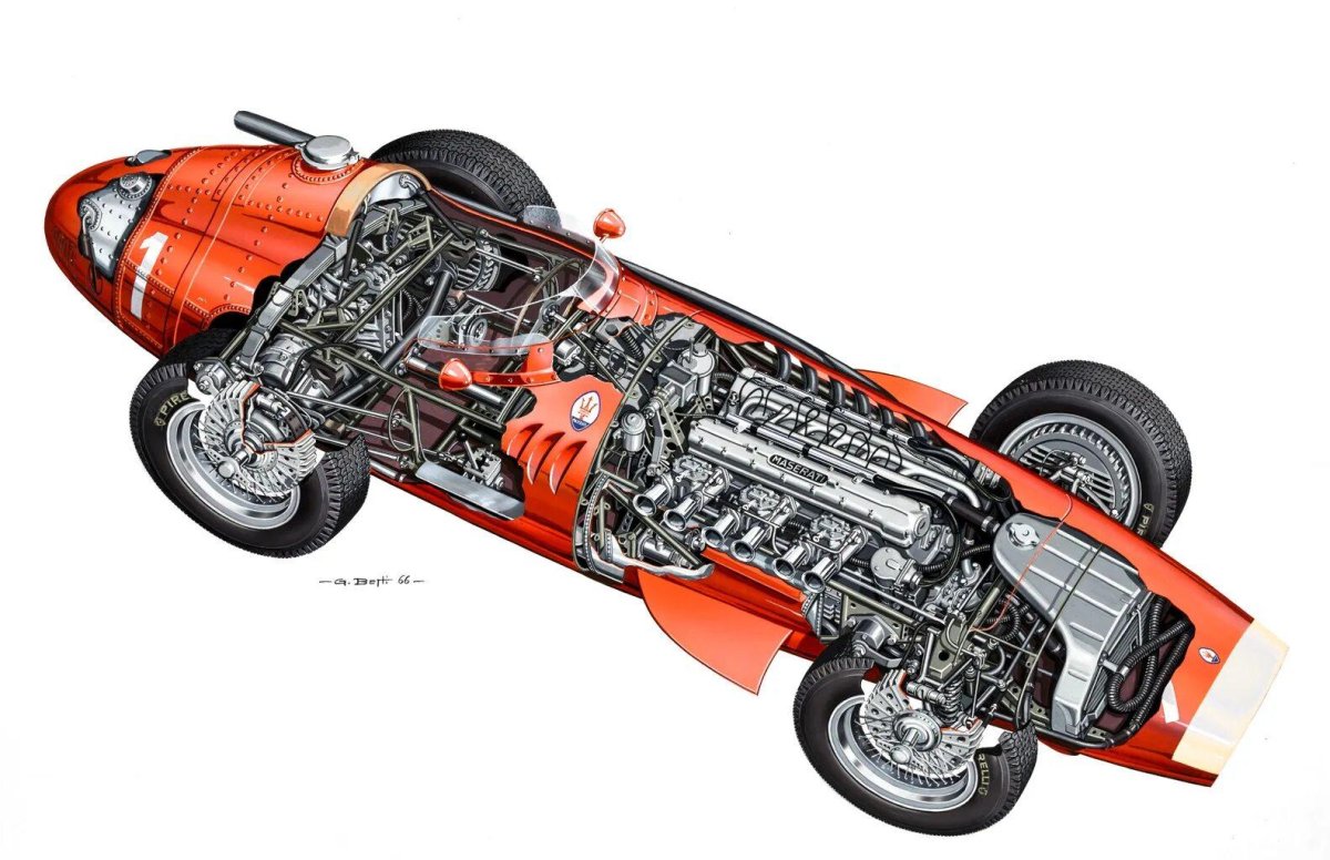 Maserati 250f 1954 Cutaway
