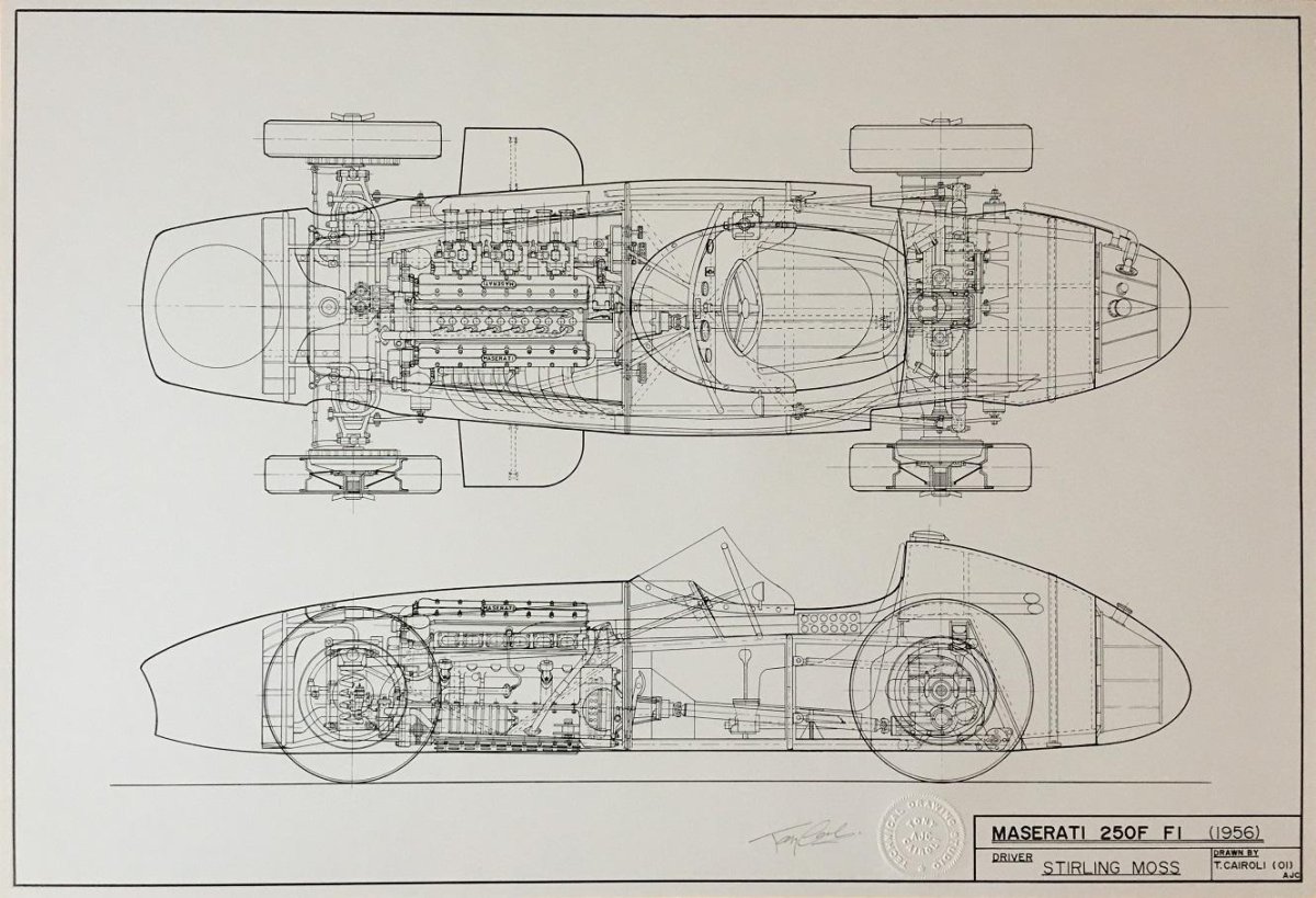 Maserati 250f чертежи
