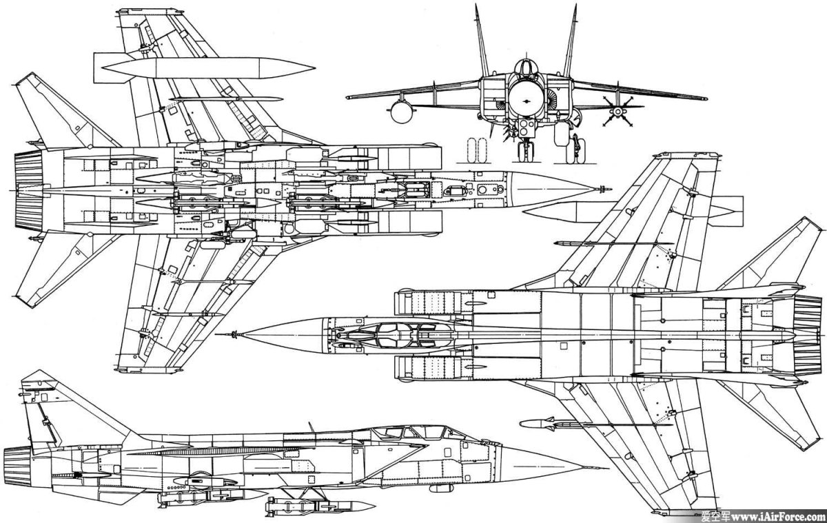 Миг-31 Компоновочная схема