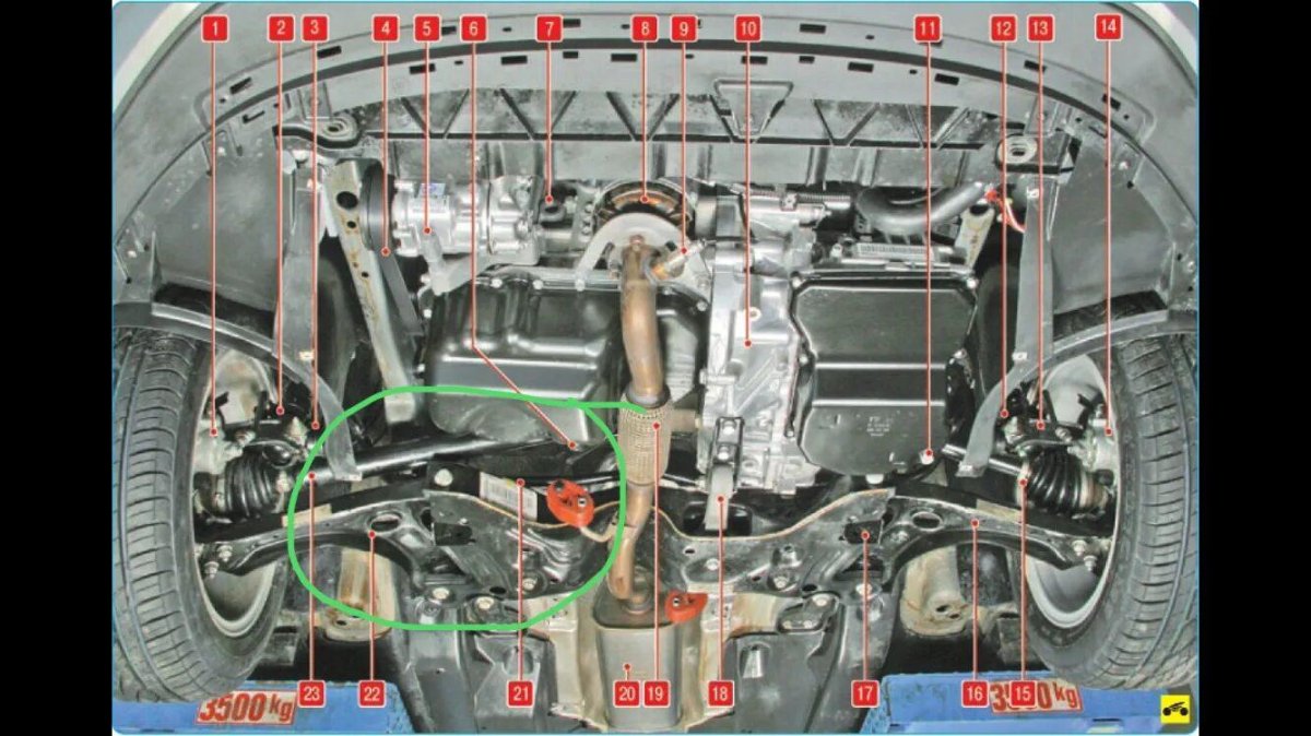 VW Polo sedan 2012 снизу