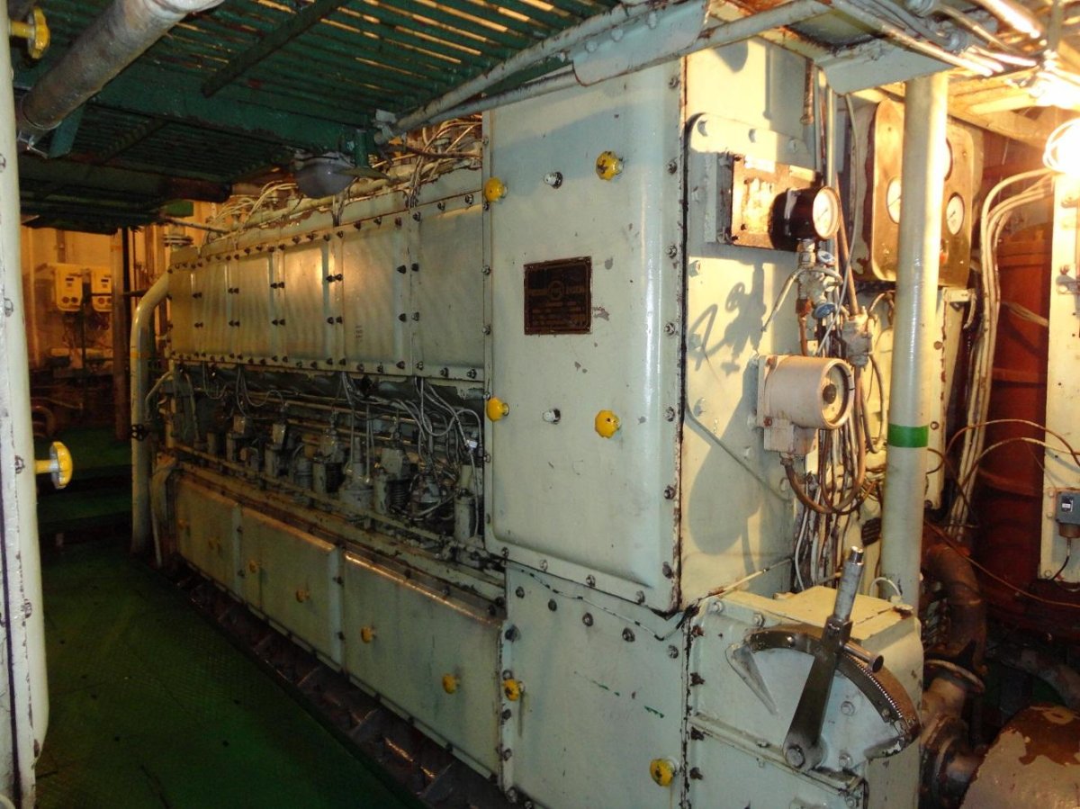 Теплоход Волго Дон машинное отделение