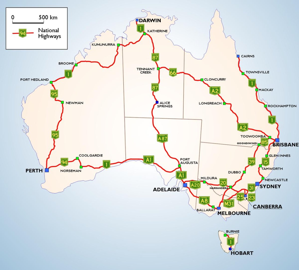Железные дороги Австралии карта