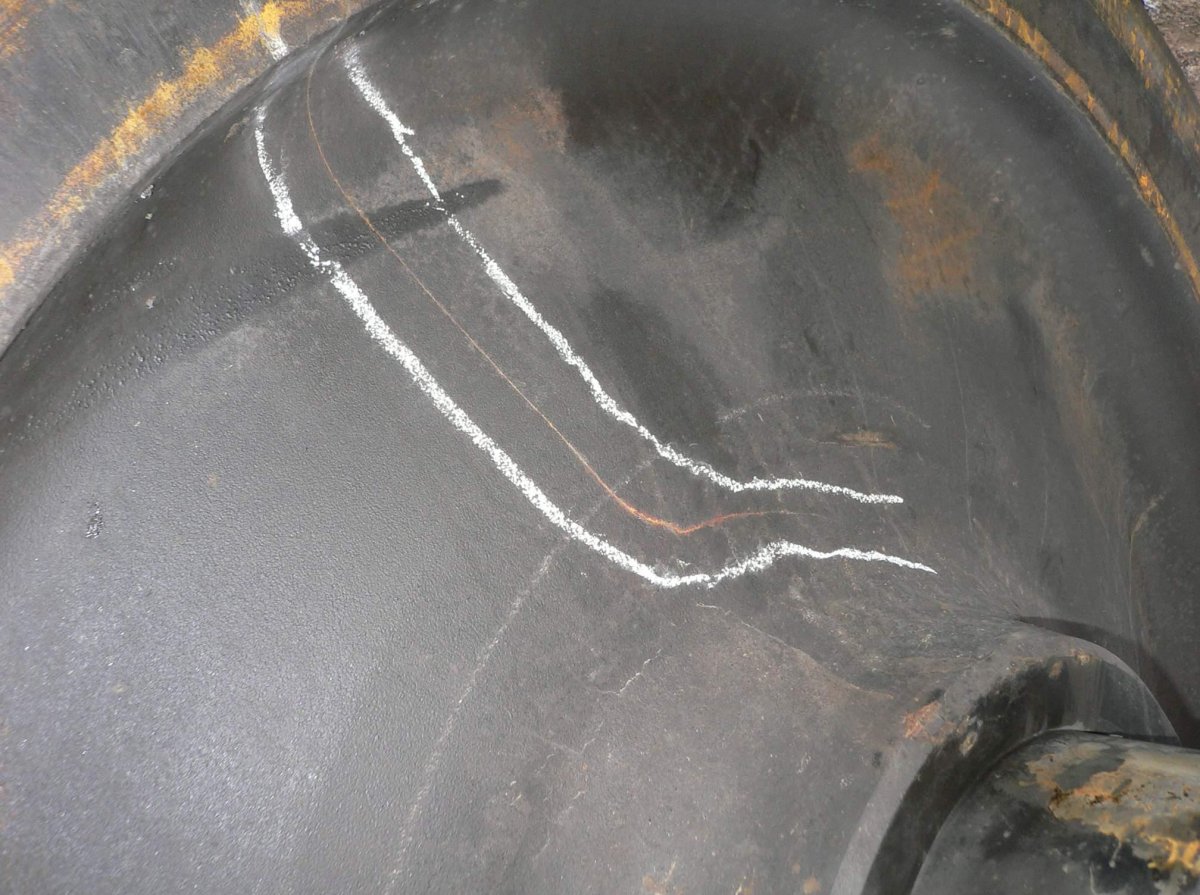 Дефекты колесных пар ползун