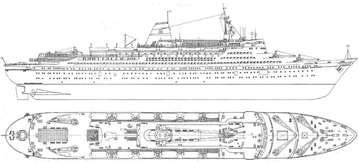 Чертеж лайнера Иван Франко