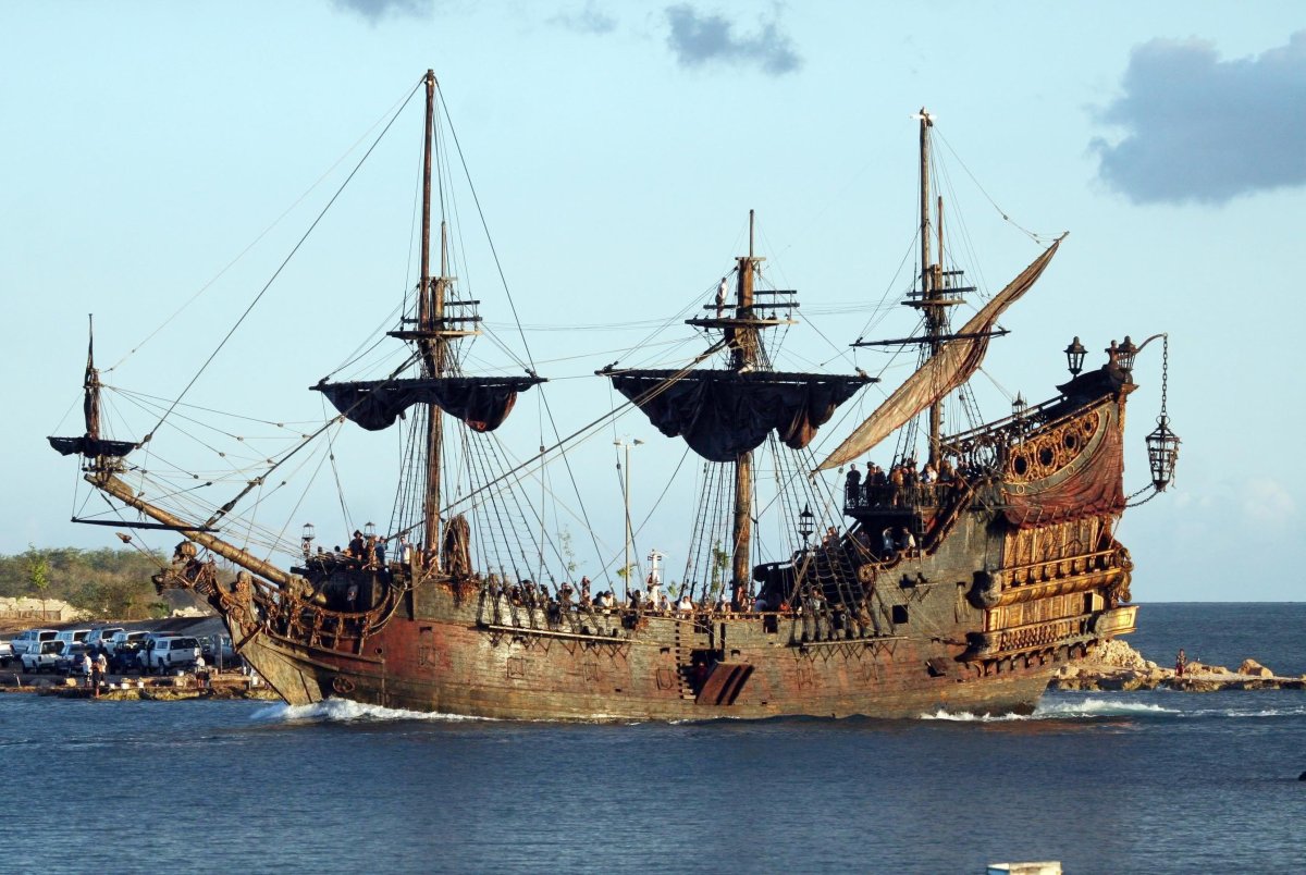 Шхуна Святой Петр в пиратах Карибского моря