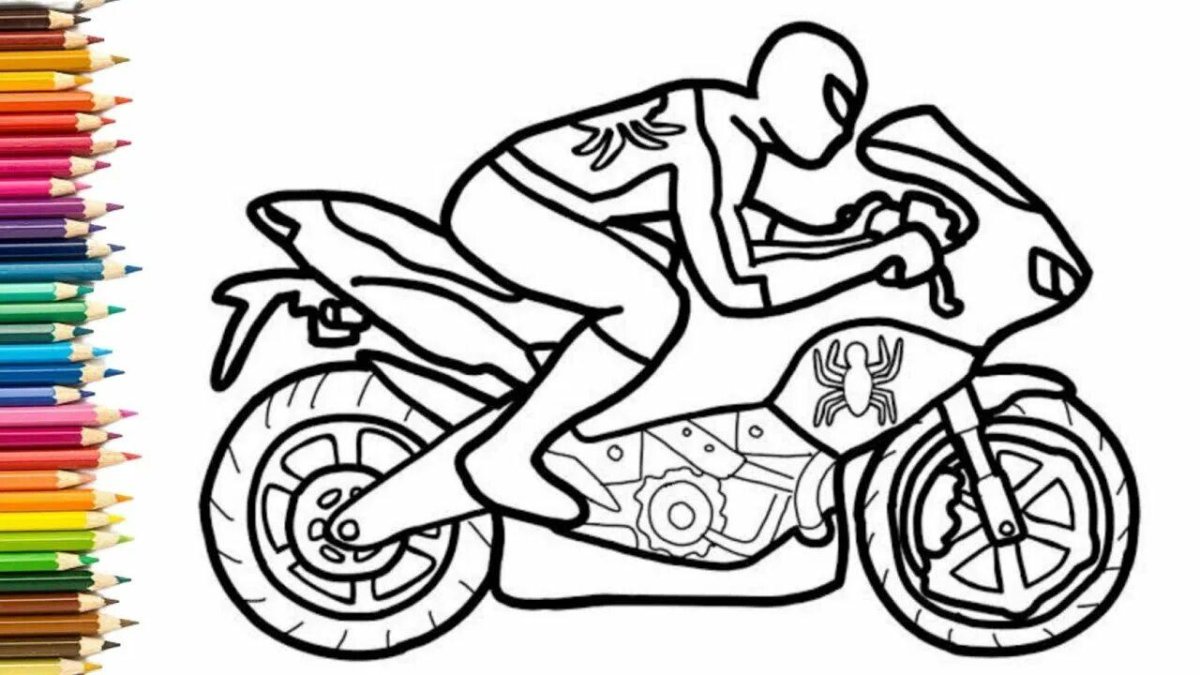 Раскраска. Мотоциклы