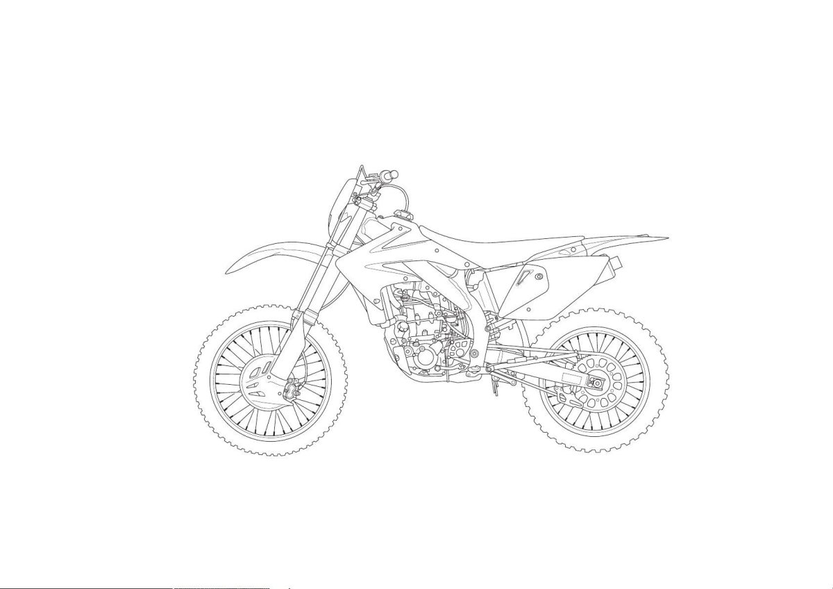 Питбайк раскраска ТТР 125