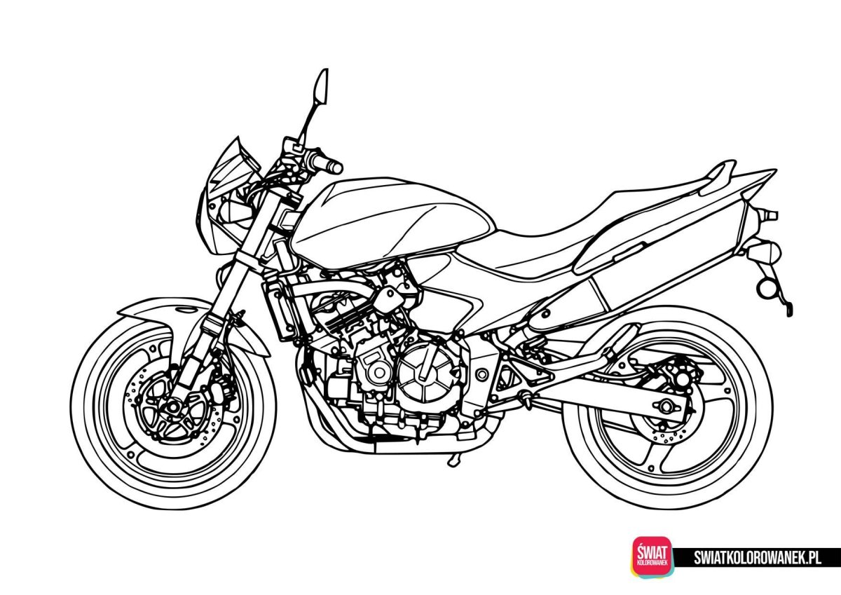 Раскраска мотоцикла Honda cb600 Hornet