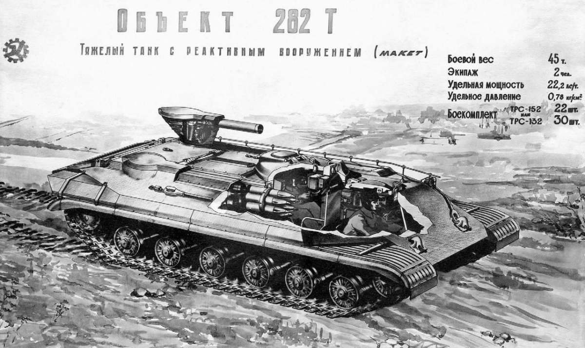 Объект 282 — опытный Советский ракетный танк