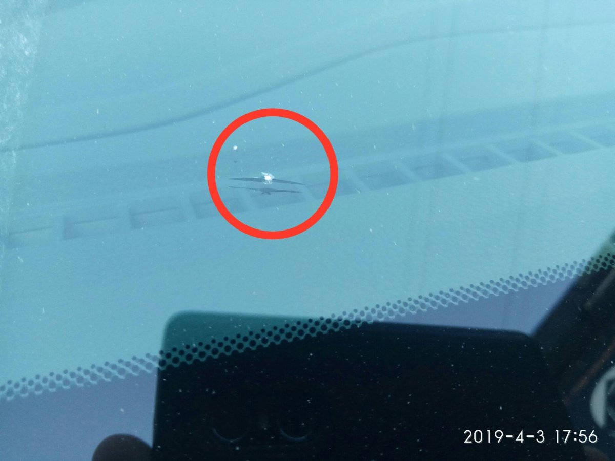 Скол лобовое Santa Fe