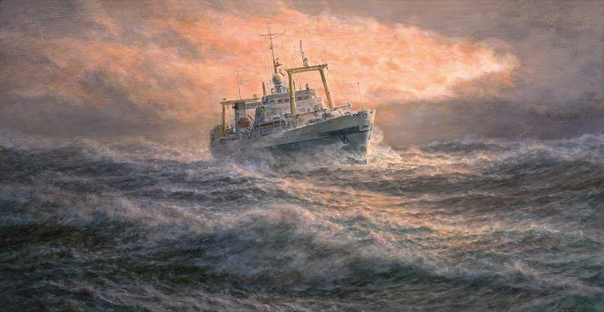 Малютин Сергей Васильевич картина рыбацкий Баркас