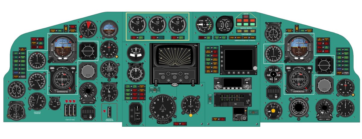 Приборная доска ту 154м