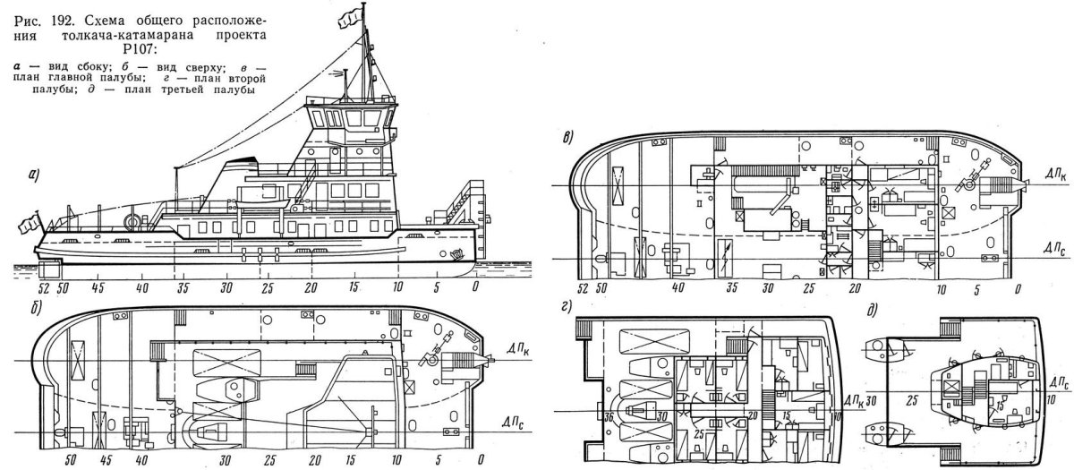 Буксир-толкач проекта 1741 схема