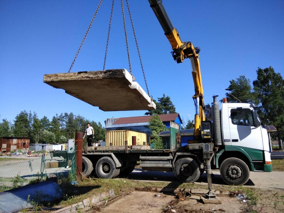 Перевозка плит манипулятором