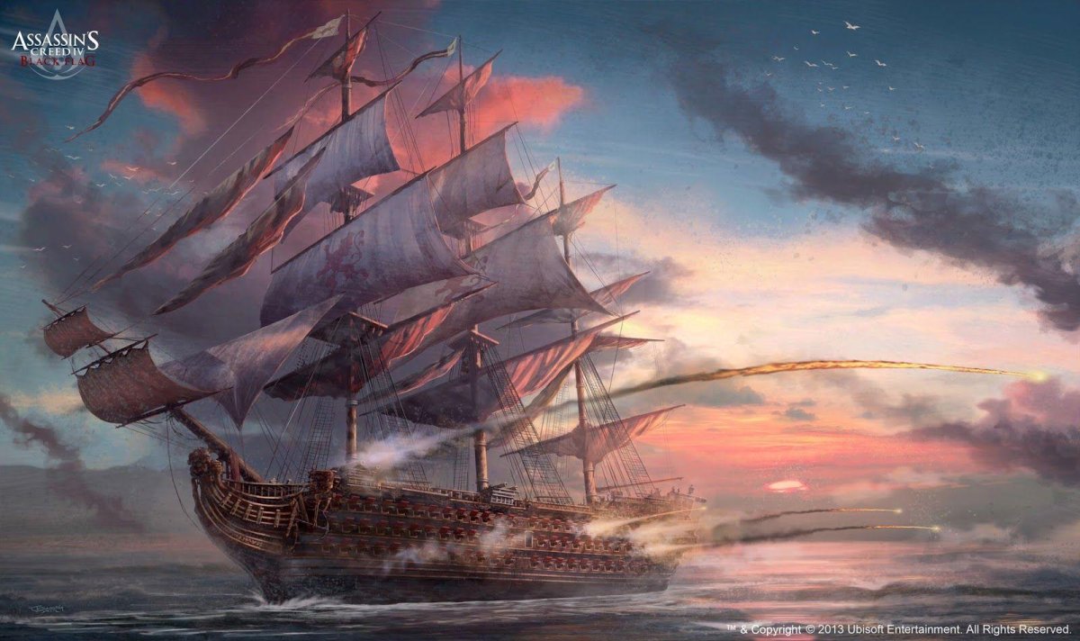 Ассасин Крид 4 арт корабль
