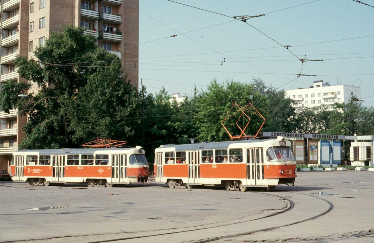 Москва трамвай на улице Гиляровского