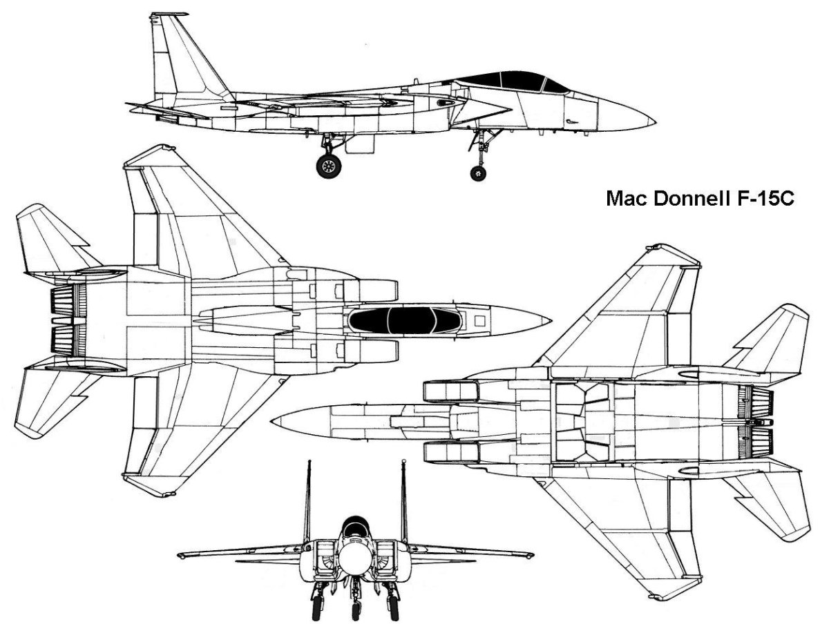 F-15c чертёж