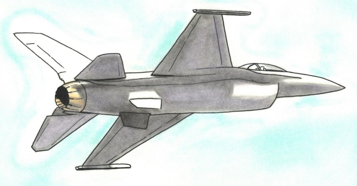 Чертеж боевого истребителя