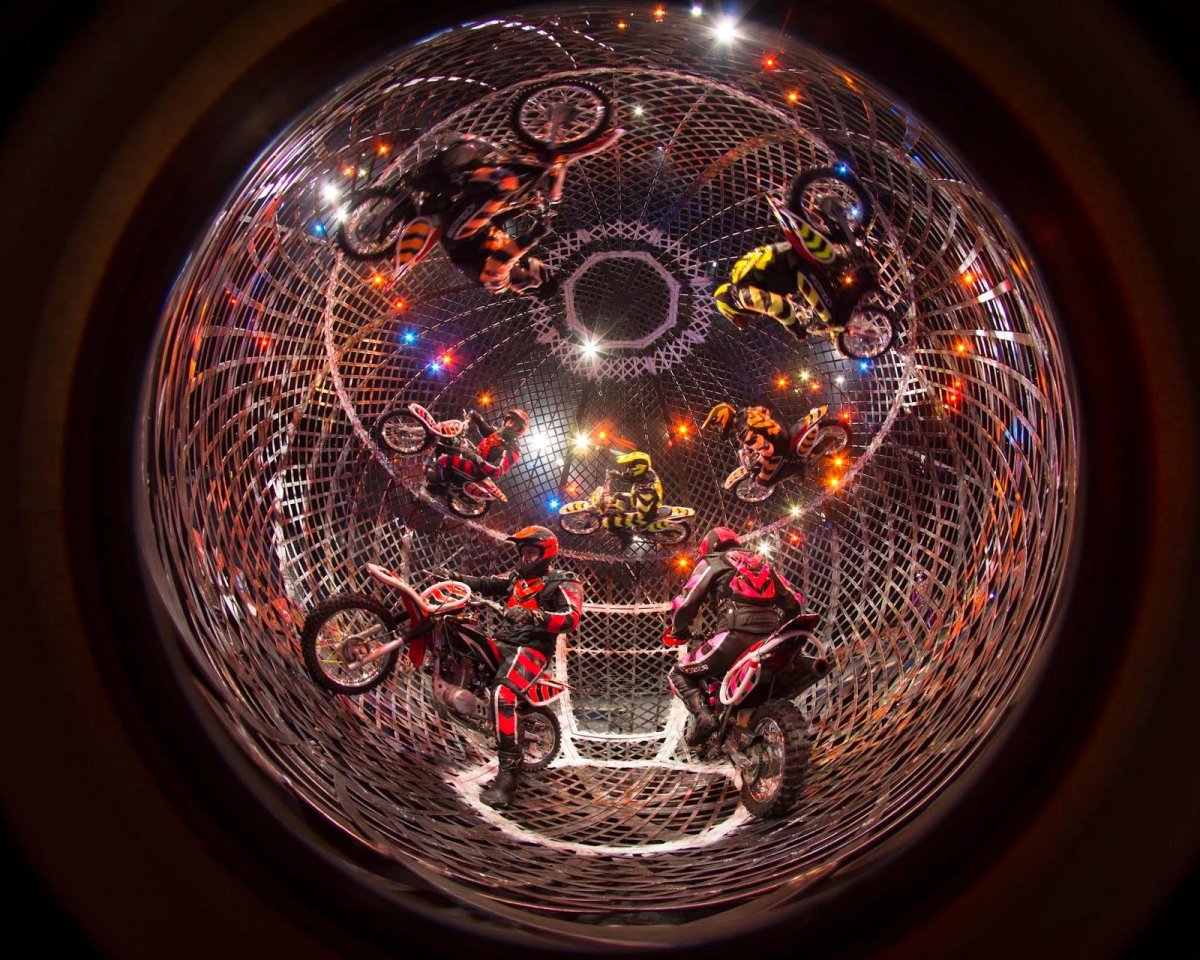 Мотоциклисты в шаре