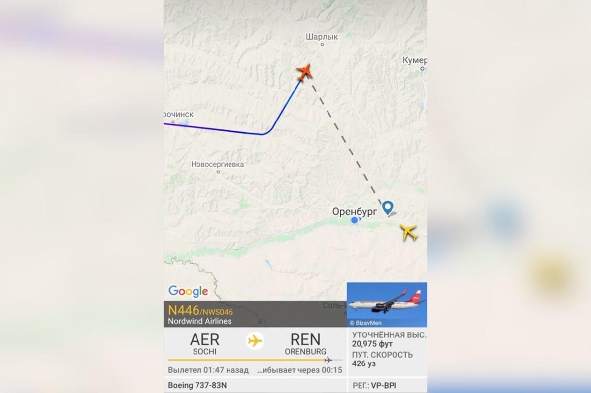 Самолет Оренбург Сочи