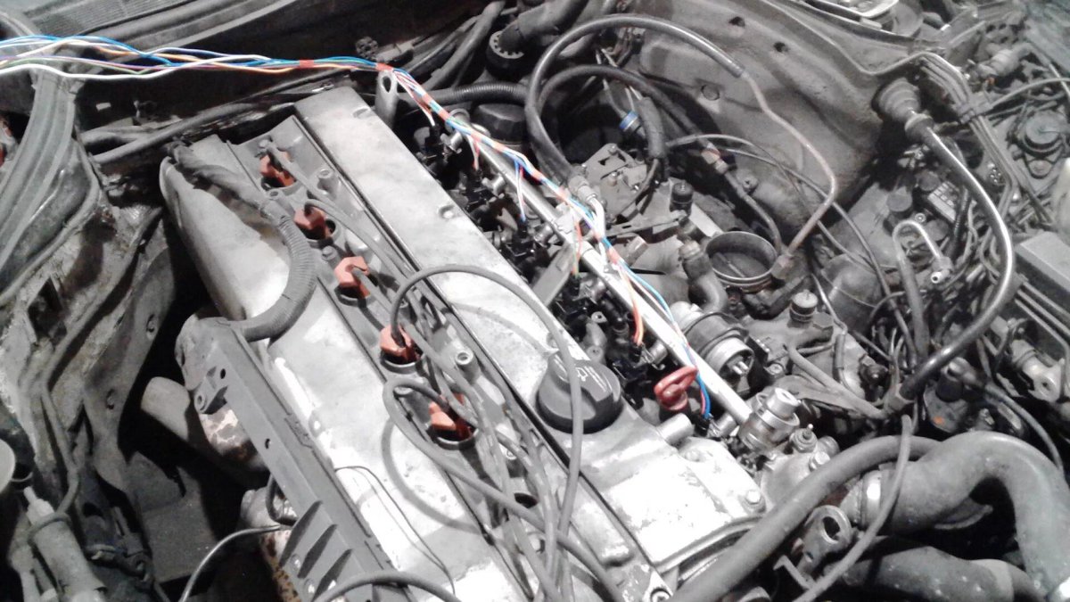 Вакуумная система Мерседес 124 104 мотор