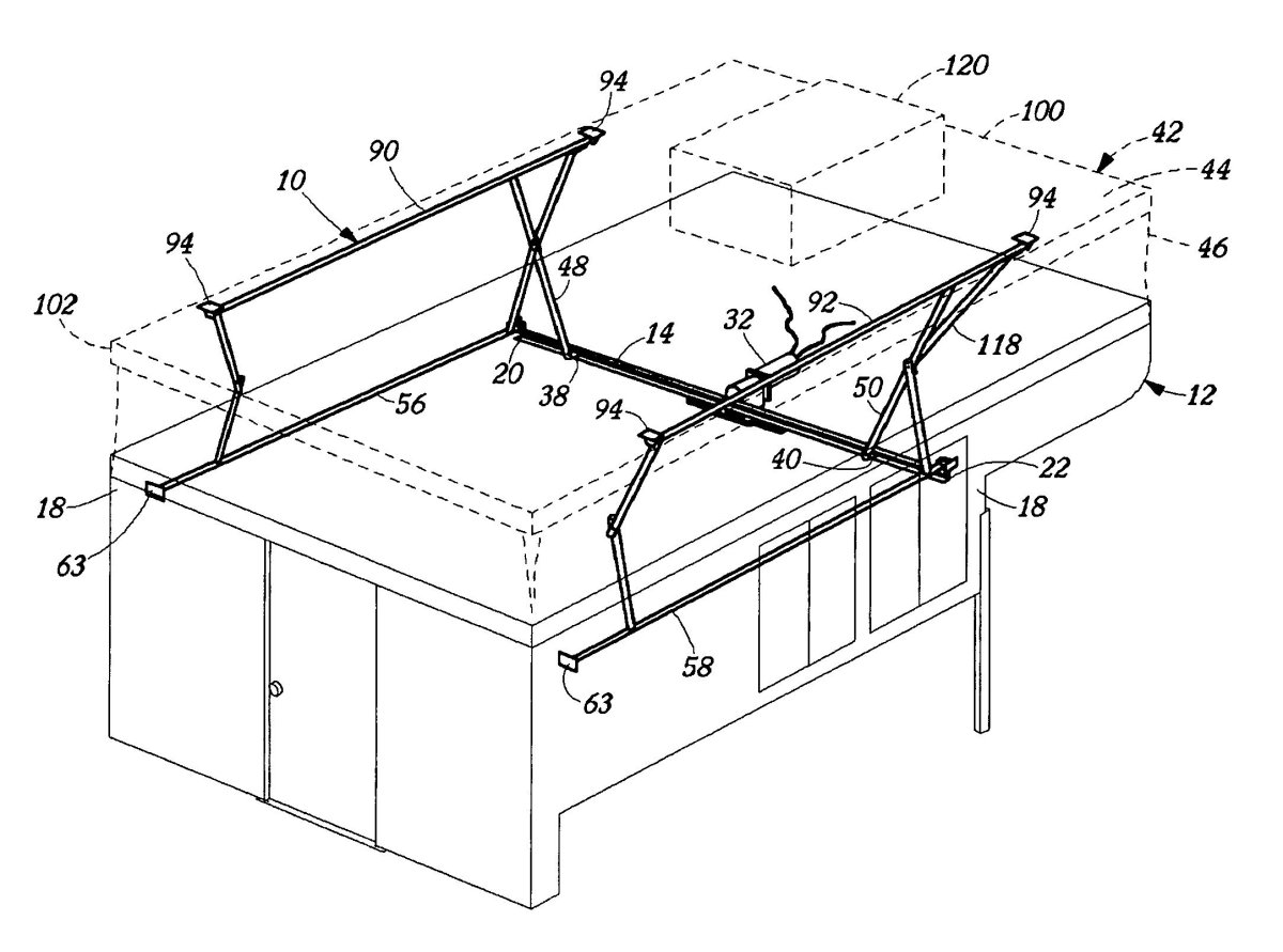 Механизм подъема крыши кемпера