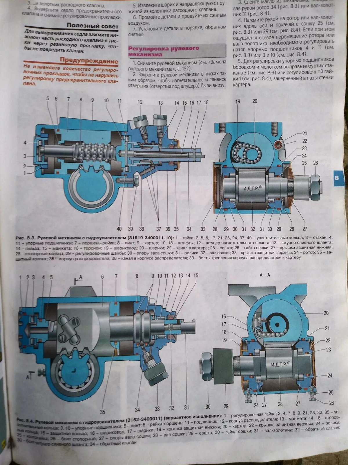 Рулевой редуктор УАЗ 31519-3400011 схема