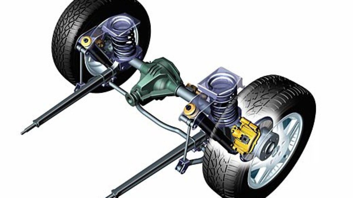 Задняя подвеска зависимая, на продольных рычагах