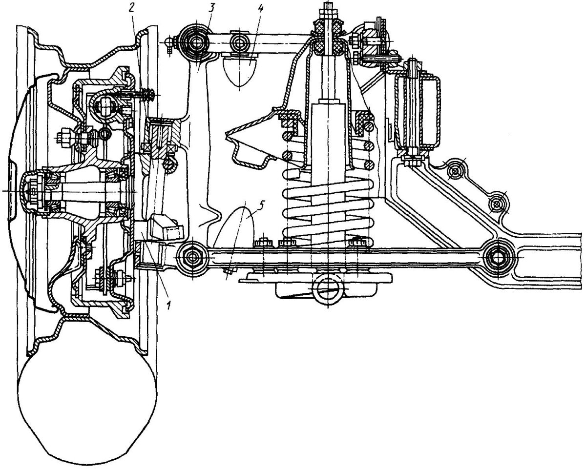Чертеж передней подвески ГАЗ 3110