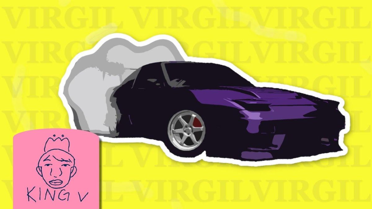 Машина для дрифта на белом фоне