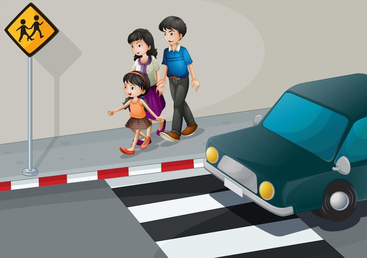 Нарисовать пешеходный переход