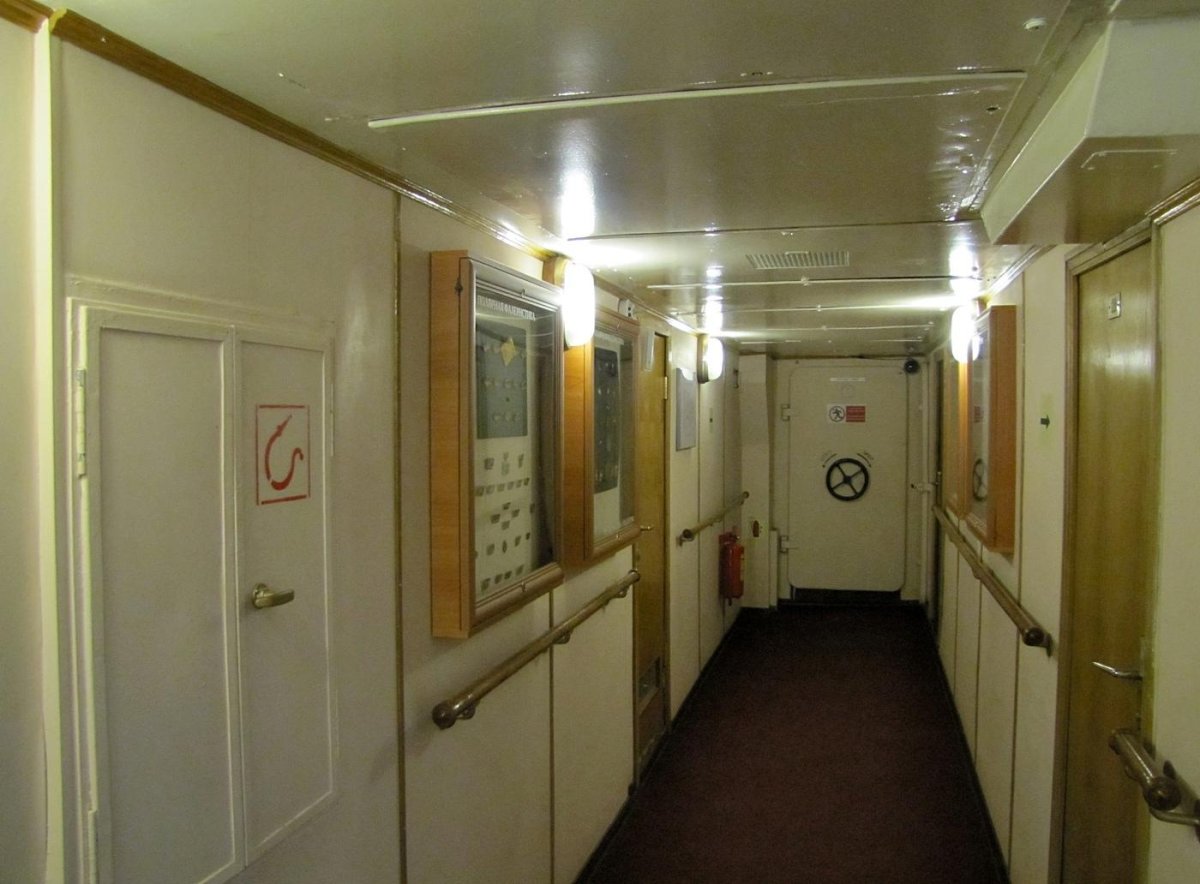 Ледокол Красин в Санкт-Петербурге внутри