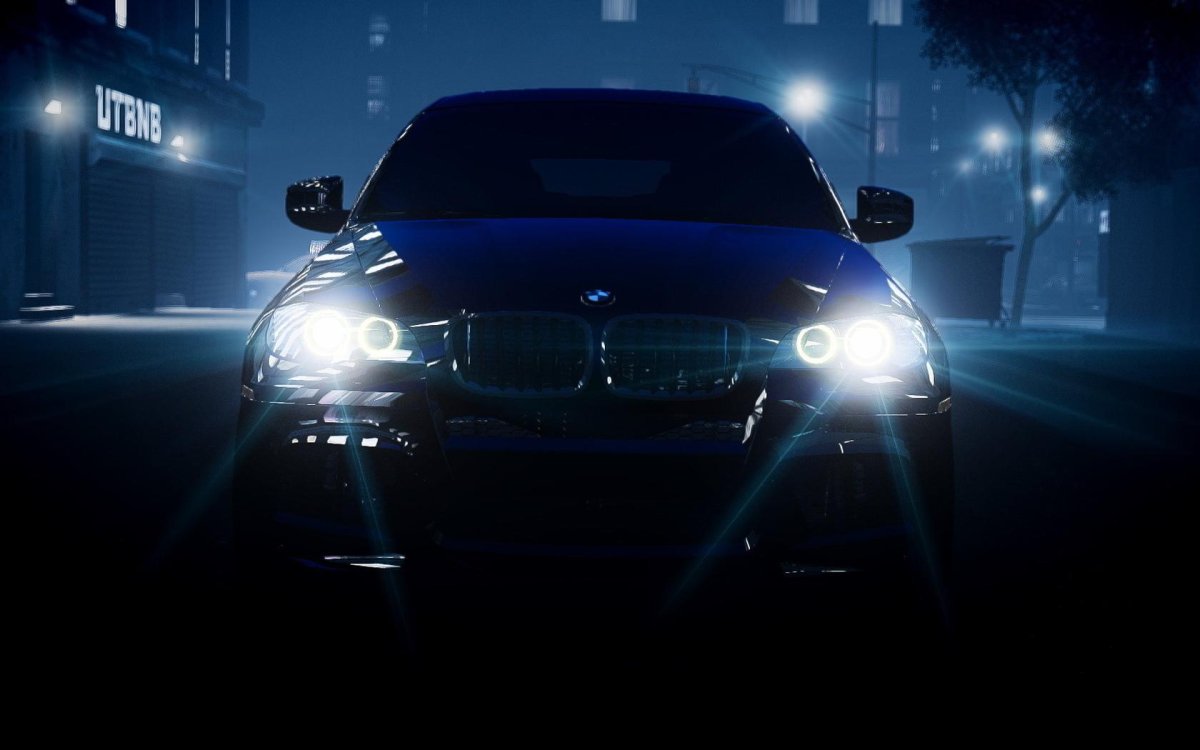 BMW x6m в темноте