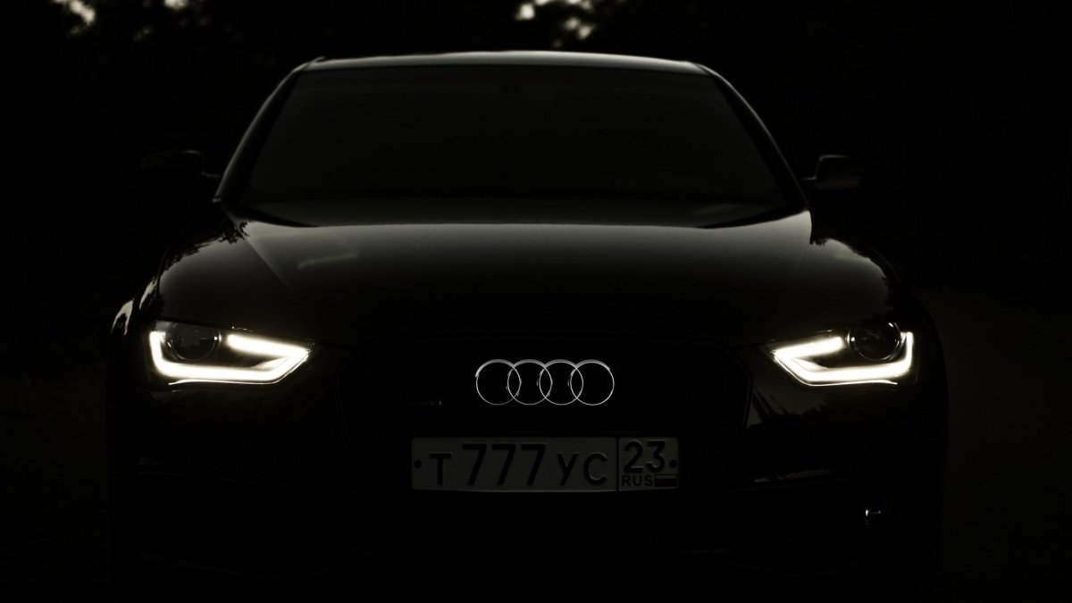 Ауди а6 фары ночью