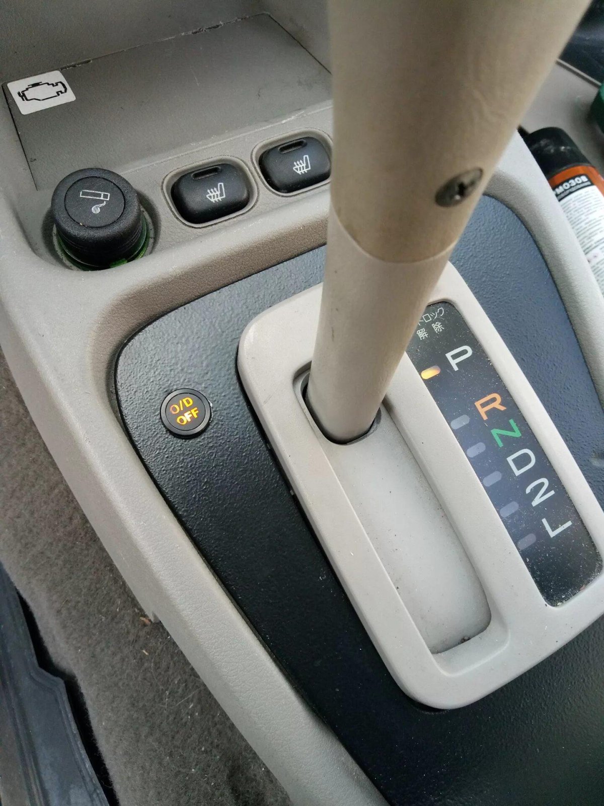 Кнопка овердрайв на АКПП Тойота