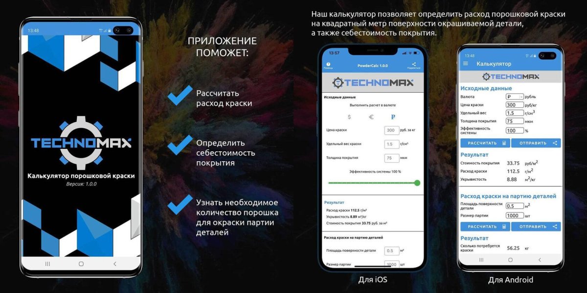 Расход порошковой краски