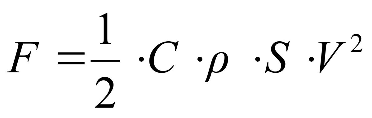 Сила аэродинамического сопротивления формула