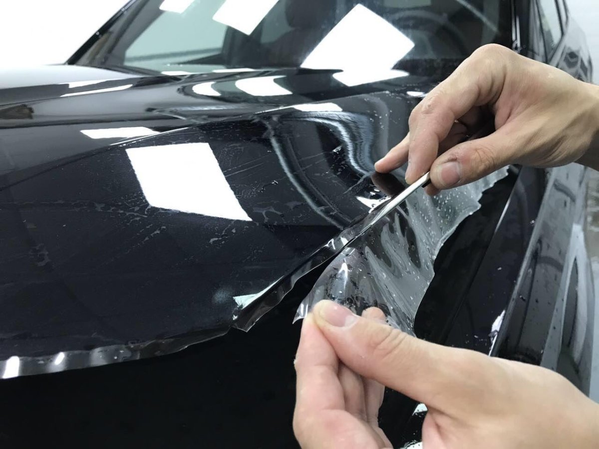 Защитная антигравийная пленка чëрная для Киа Спортейдж 3