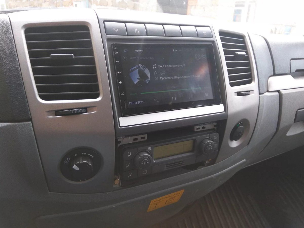 2 Дин магнитола в панели Газель бизнес